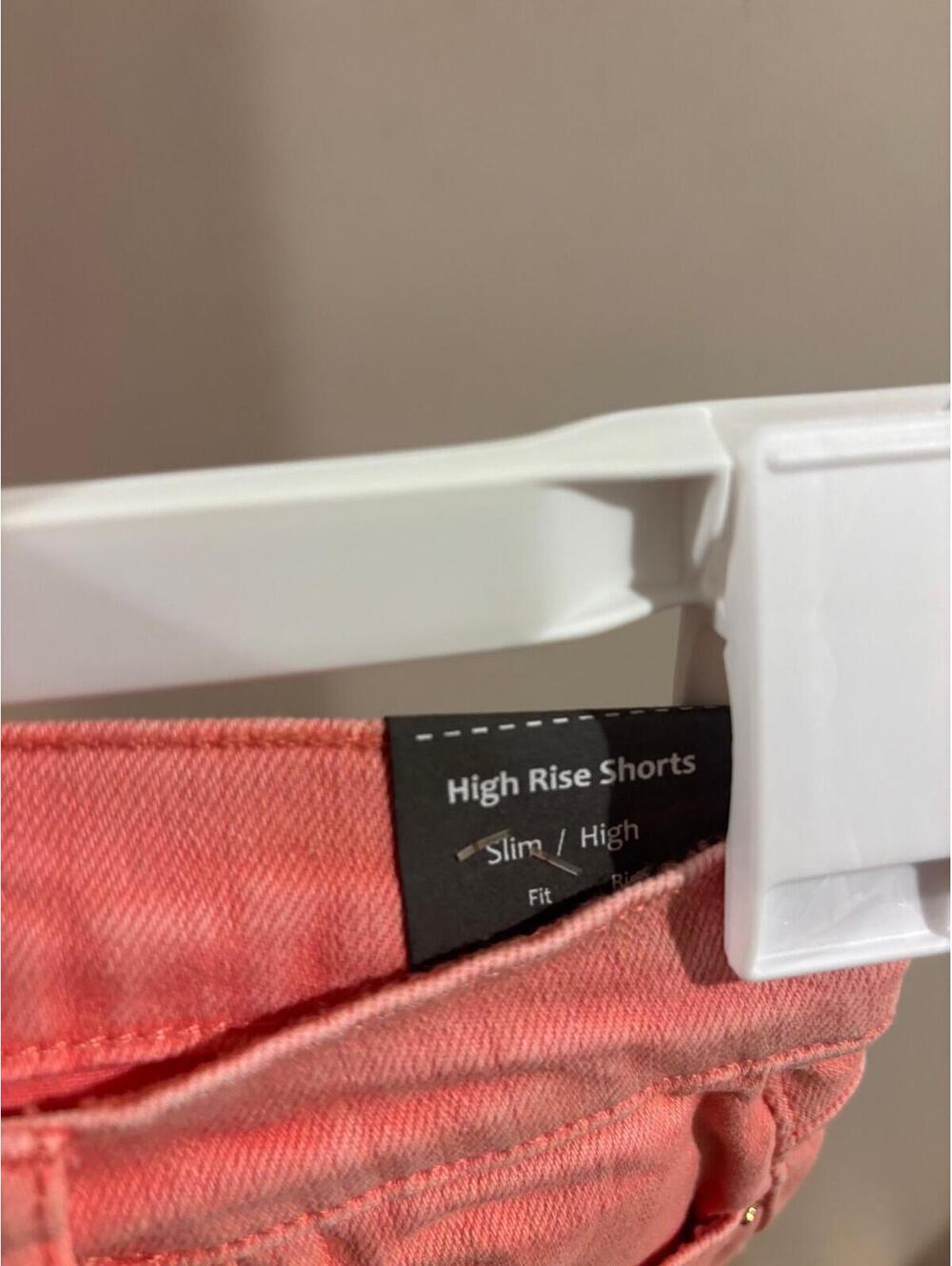 Tractr High Rise Shorts Sz 0 Coral Denim Button Fly Raw Hem Boutique Shorts NWT - Picture 8 of 8